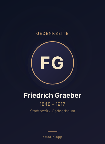 Gedenkportrait von Friedrich Graeber