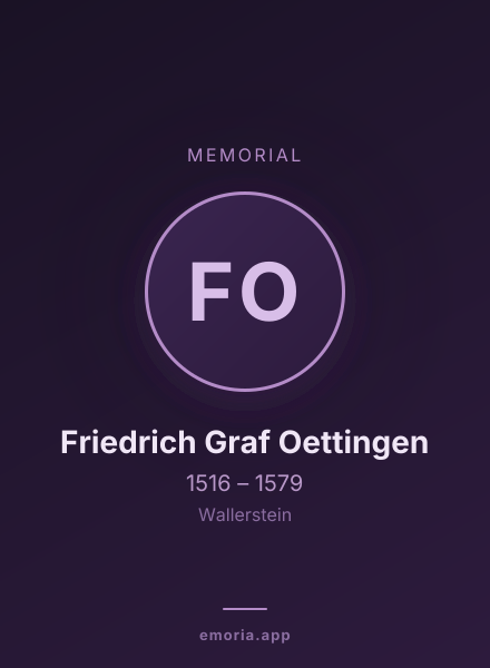 Memorial portrait of Friedrich Graf Oettingen