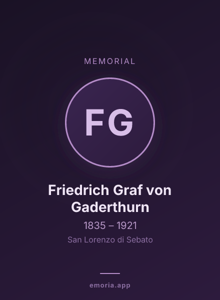 Memorial portrait of Friedrich Graf von Gaderthurn