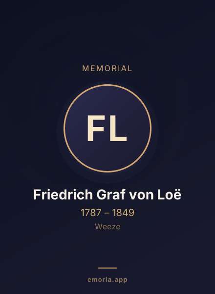 Memorial portrait of Friedrich Graf von Loë