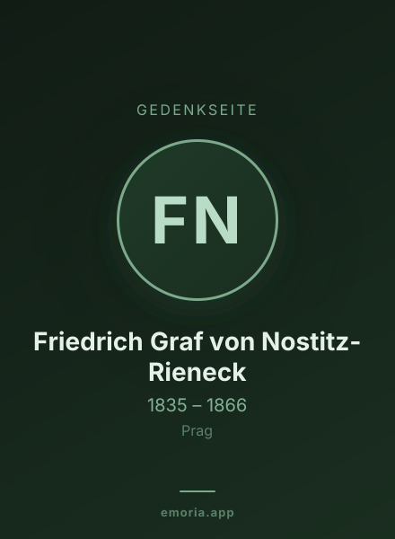 Gedenkportrait von Friedrich Graf von Nostitz-Rieneck
