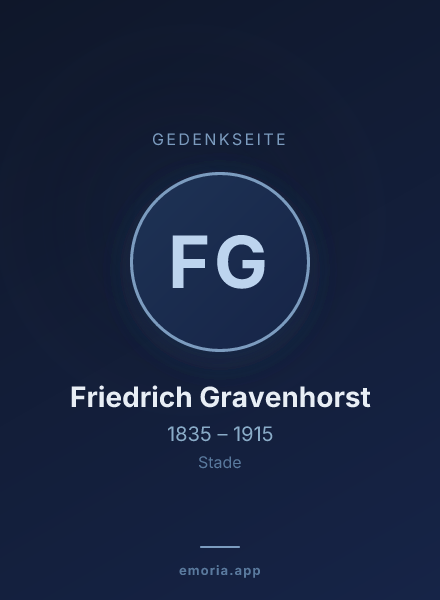 Gedenkportrait von Friedrich Gravenhorst