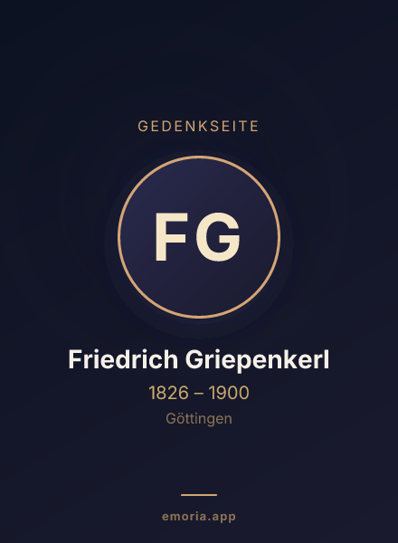 Gedenkportrait von Friedrich Griepenkerl