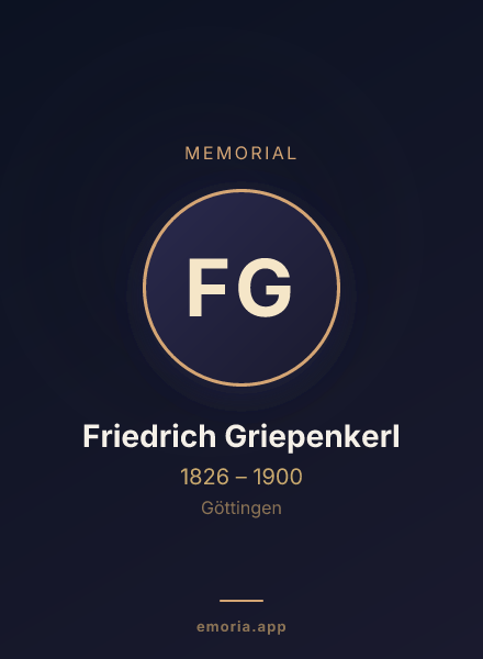 Memorial portrait of Friedrich Griepenkerl
