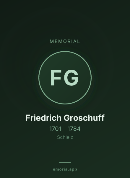 Memorial portrait of Friedrich Groschuff