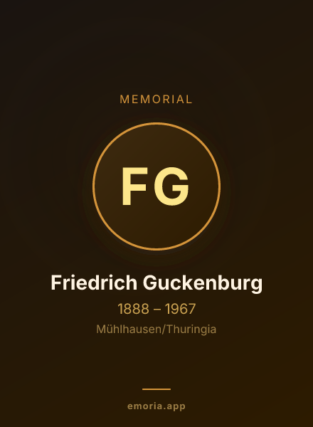 Memorial portrait of Friedrich Guckenburg