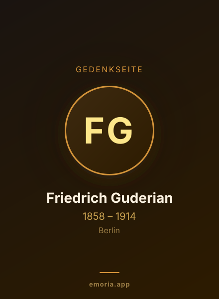 Gedenkportrait von Friedrich Guderian