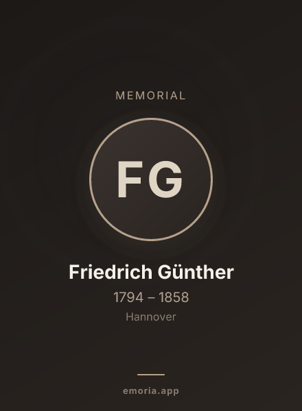 Memorial portrait of Friedrich Günther