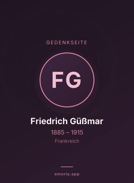 Gedenkportrait von Friedrich Güßmar