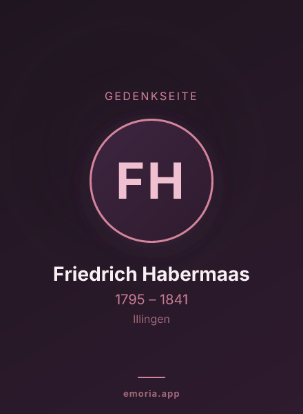 Gedenkportrait von Friedrich Habermaas