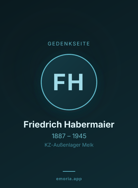 Gedenkportrait von Friedrich Habermaier