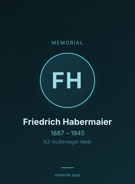 Memorial portrait of Friedrich Habermaier