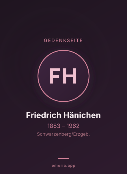 Gedenkportrait von Friedrich Hänichen