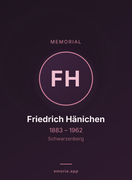 Memorial portrait of Friedrich Hänichen
