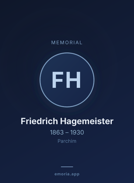 Memorial portrait of Friedrich Hagemeister
