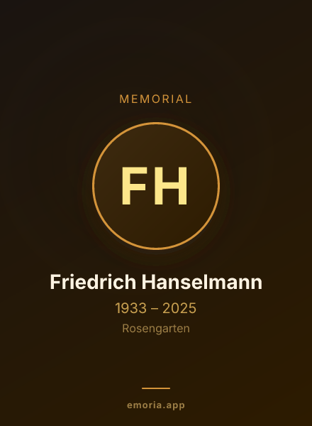 Memorial portrait of Friedrich Hanselmann
