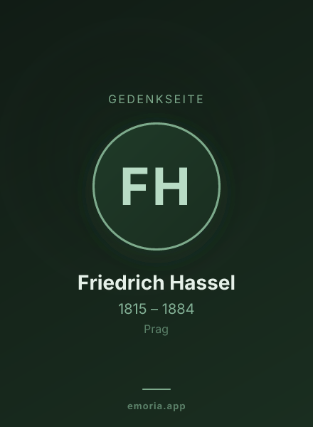 Gedenkportrait von Friedrich Hassel