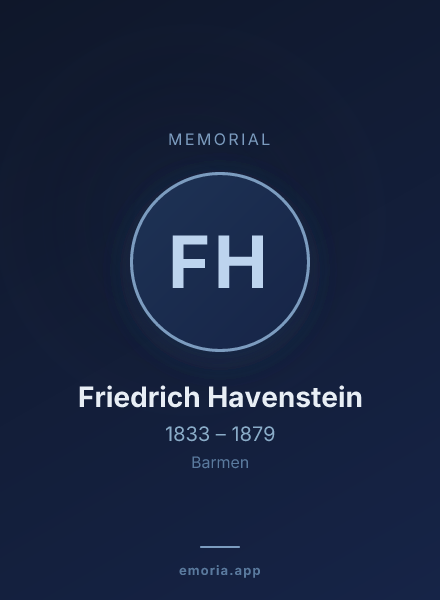 Memorial portrait of Friedrich Havenstein