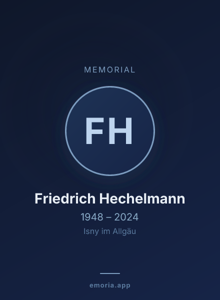 Memorial portrait of Friedrich Hechelmann