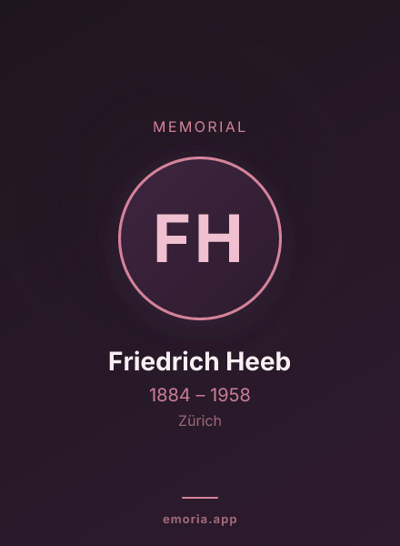 Memorial portrait of Friedrich Heeb