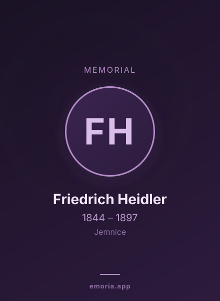 Memorial portrait of Friedrich Heidler