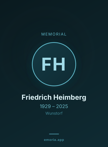 Memorial portrait of Friedrich Heimberg