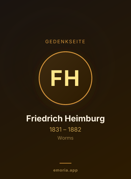 Gedenkportrait von Friedrich Heimburg