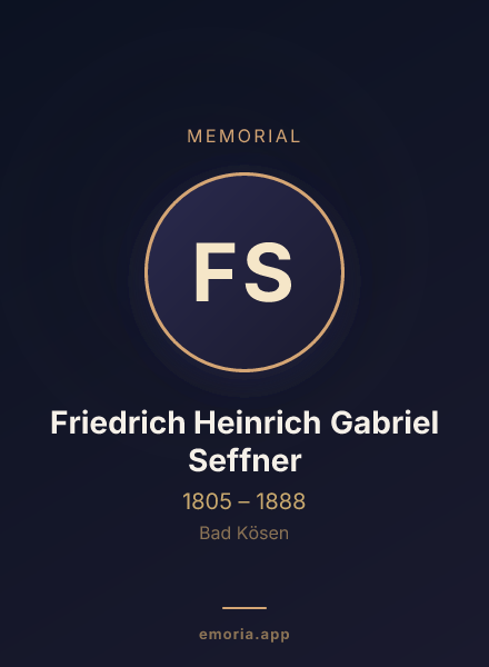 Memorial portrait of Friedrich Heinrich Gabriel Seffner