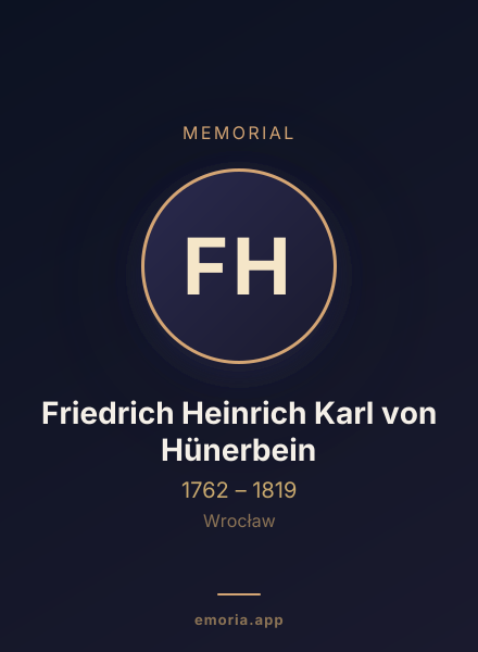 Memorial portrait of Friedrich Heinrich Karl von Hünerbein