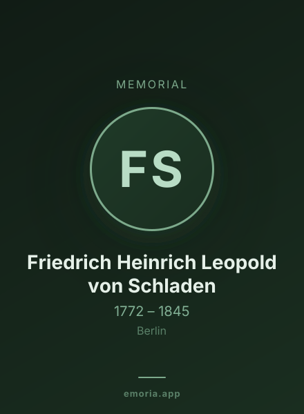 Memorial portrait of Friedrich Heinrich Leopold von Schladen