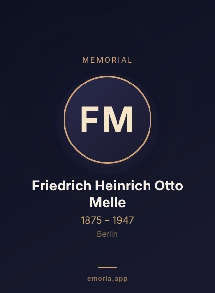 Memorial portrait of Friedrich Heinrich Otto Melle