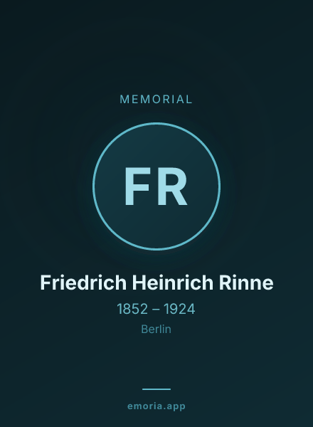 Memorial portrait of Friedrich Heinrich Rinne