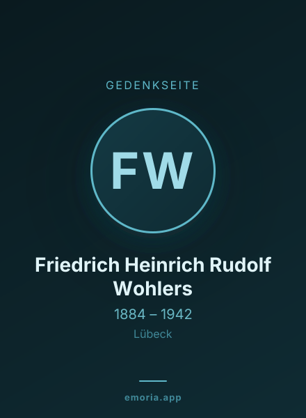 Gedenkportrait von Friedrich Heinrich Rudolf Wohlers
