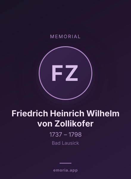 Memorial portrait of Friedrich Heinrich Wilhelm von Zollikofer