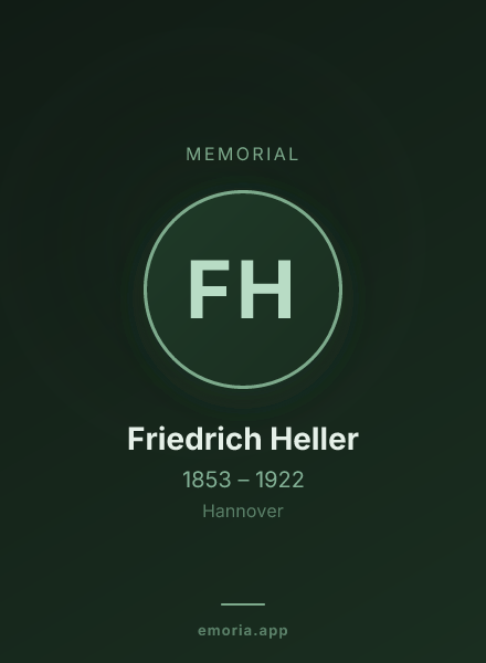 Memorial portrait of Friedrich Heller