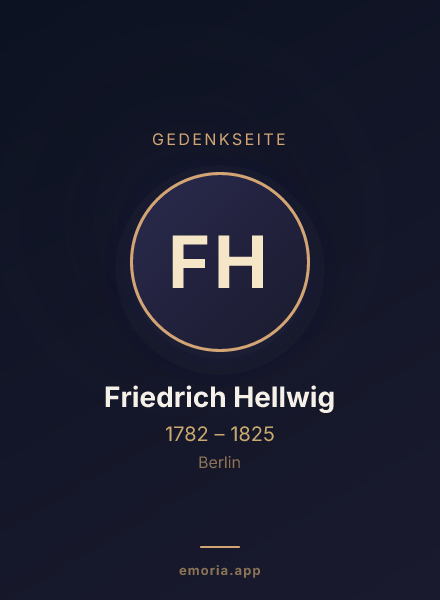 Gedenkportrait von Friedrich Hellwig