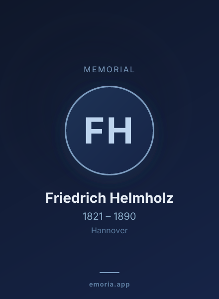 Memorial portrait of Friedrich Helmholz