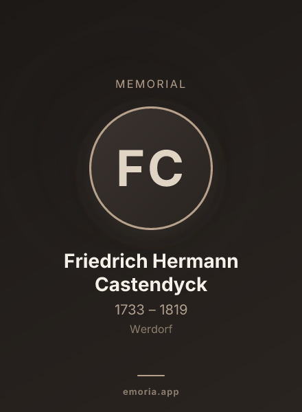 Memorial portrait of Friedrich Hermann Castendyck