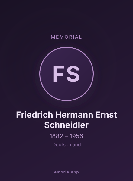 Memorial portrait of Friedrich Hermann Ernst Schneidler