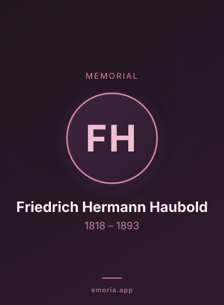 Memorial portrait of Friedrich Hermann Haubold