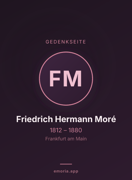 Gedenkportrait von Friedrich Hermann Moré