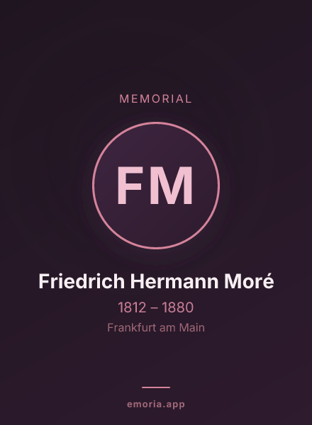 Memorial portrait of Friedrich Hermann Moré