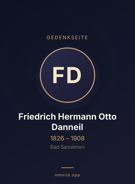 Gedenkportrait von Friedrich Hermann Otto Danneil