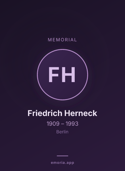 Memorial portrait of Friedrich Herneck