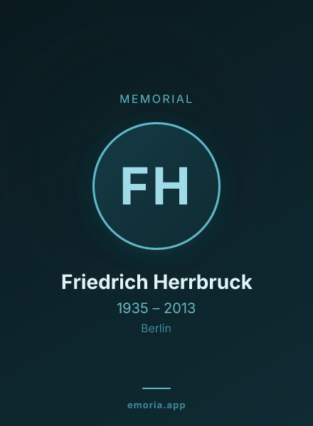 Memorial portrait of Friedrich Herrbruck