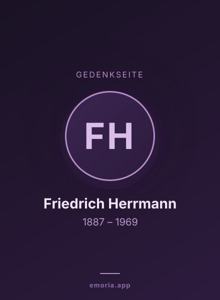 Gedenkportrait von Friedrich Herrmann