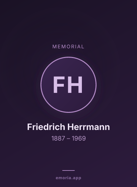 Memorial portrait of Friedrich Herrmann