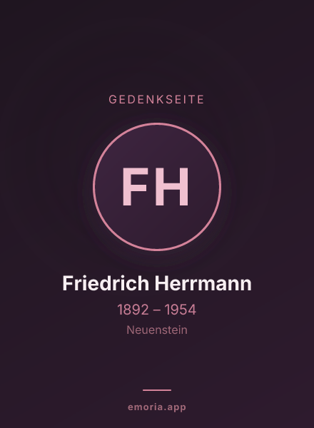 Gedenkportrait von Friedrich Herrmann