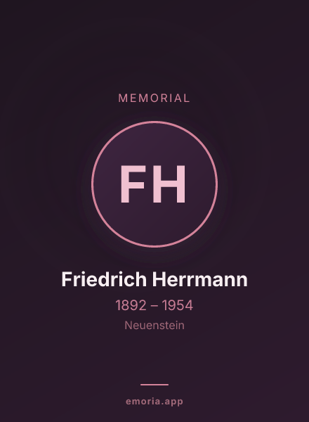 Memorial portrait of Friedrich Herrmann