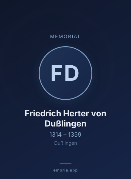 Memorial portrait of Friedrich Herter von Dußlingen